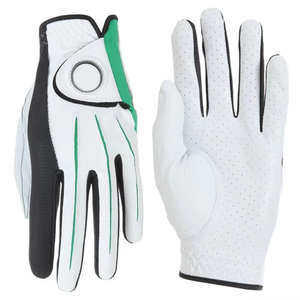 Gant de golf en cuir véritable blanc, main droite, antidérapant, à enfiler, unisexe, fabriqué au Pakistan - Product Image 1