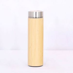 Gobelet isotherme à double paroi en bambou et acier inoxydable, anti-fuite, sans BPA, logo personnalisé, isolation thermique de 12 à 24 heures - Product Image 3