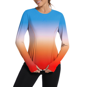 Tela elástica de secado rápido, spandex/poliéster, mangas largas, unisex, para hombre y mujer, con estampado por transferencia térmica. - Product Image 4