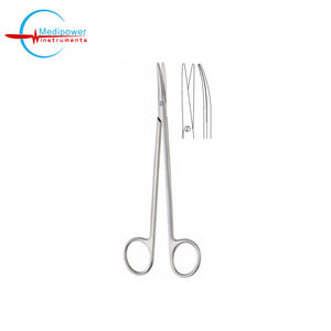 Tijeras de disección Toennis Adson de grado médico, 18 cm, rectas y curvas, equipo quirúrgico - Product Image 3