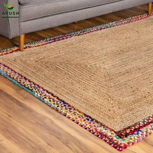 Tapis d'art pour la prière en fibres de jute 100% naturelles, tapis sur mesure d'Inde - Product Image 3