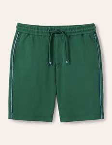 Pantalones Cortos Bermuda de Algodón Verde para Hombre con Cintura Ajustable con Cordón y Raya Lateral, Ropa Casual - Product Image 1