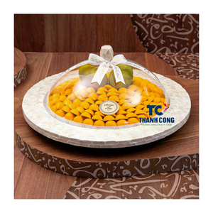 La bandeja de soporte para pastel de madre perla vietnamita respetuosa con el medio ambiente más vendida, exhibición de dulces de Ramadán Eid, regalo reflexivo, estilismo para el hogar - Product Image 1