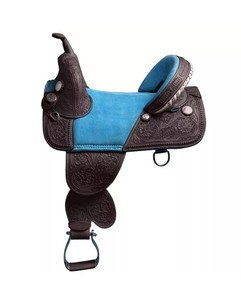 TI101OA068 Customized Design Western English Genuine Premium Leather Treeless Horse Saddle <b>Soft</b> Seat Equestrian Stainless Steel - Product Image 1