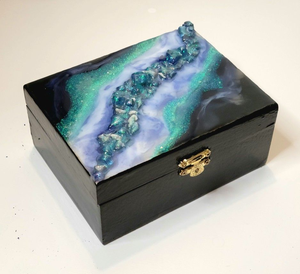 Whimsy Art Craft Resin Jewelry Display <b>Box</b> Classic Design Multi Color Storage <b>Box</b> for Living Room Bathroom <b>Earring</b> Necklace - Product Image 6