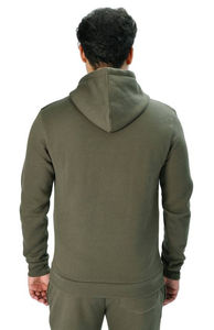 เสื้อฮู้ดดี้ผู้ชายแบบสปอร์ตฤดูหนาวผ้าฝ้าย 100% พิมพ์ลายตามสั่ง OEM ODM ระบายอากาศได้ดี สีพื้น ผลิตจำนวนมาก - Product Image 3