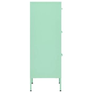 Gabinete de Almacenamiento Rectangular Mediano de Acero Color Menta para Sala de Estar - Product Image 4