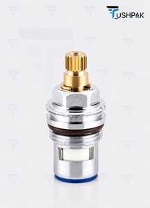 แกนก๊อกน้ำทองเหลืองเซรามิกแบบหนาพิเศษ เกลียว M22 ขนาด 88 มม. ลายกันลื่น สำหรับห้องน้ำ ห้องครัว วาล์วเปลี่ยนก๊อกน้ำ อุปกรณ์ประปา - Product Image 2