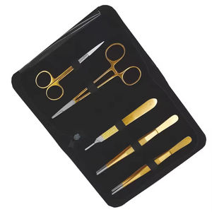Biology <b>Teaching</b> Medical Student Dissecting Lab Set 5 Pcs Manual German Steel Gold Color Coated Surgical by Dentavex - Product Image 3
