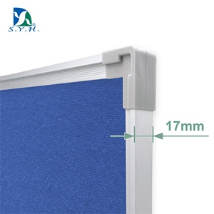Blue Felt Display <b>Board</b> with Magnetic Surface and Aluminum Frame for Business Branding - Product Image 2