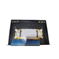 TRISTAR TRISTAR Rak Distribusi ODF 19-Inci untuk Pemasangan di Rak, 48 Port Panel Patch Fiber Optik + Pigtails SC FC LC UPC APC FTTH