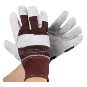 Gants de travail en cuir pleine main imperméables avec manchette renforcée, anti-choc et antidérapants, bleu et blanc, pour la protection extérieure hivernale - Product Image 6