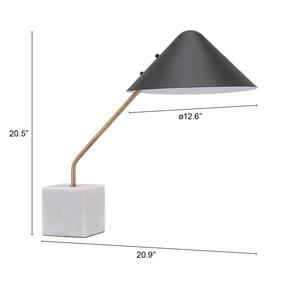 Lámpara de Mesa Contemporánea de Latón Dorado con Base Redonda, Iluminación Decorativa Elegante - Product Image 5