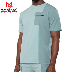 Conjunto deportivo de verano personalizado para hombre, conjunto de dos piezas, camiseta de algodón con estampado puff y pantalones cortos, conjuntos de pantalones cortos para hombre - Product Image 1