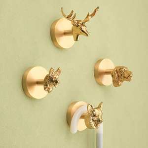 Gancho de pared de mármol dorado de lujo, gancho decorativo de metal para colgar abrigos, perchero moderno para colgar en la pared, para el hogar, hotel, interior. - Product Image 6