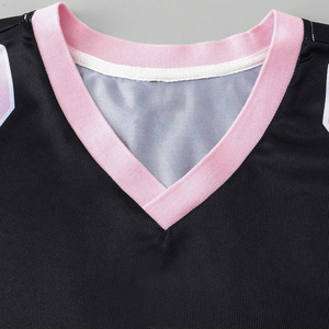 Camiseta de Fútbol Americano Rosa, Cuello en V, Manga Corta, Malla Transpirable, 100% Poliéster, Número 23 Impreso Personalizado, Unisex, Adulto, Deportivo - Product Image 3