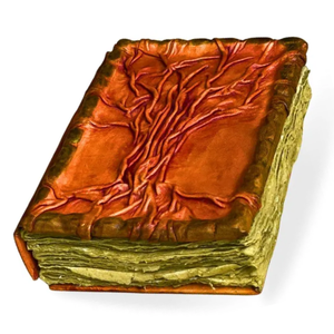 Diario de Cuero Grabado a Mano con el Árbol de la Vida, Cuaderno de Cuero Vintage, Libro de Tapa Dura Grimoire Book of Shadows, Papel con Borde Irregular - Product Image 1