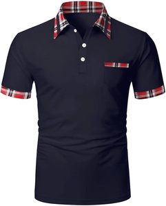 Camiseta Polo de Manga Corta para Hombre, Estilo Casual, con Parches, Cuello con Botones, Transpirable - Product Image 2