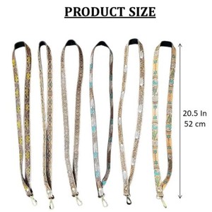 New Handmade Hand Tooled Leather ID Card Lanyard Western Elegant Neck Strap Cowhide Leather <b>Badge</b> <b>Holder</b> Lanyard for Promotions - Product Image 2