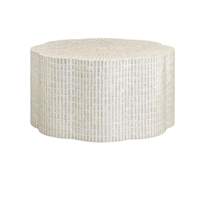 Table basse moderne de haute qualité avec bord festonné en nacre, ensemble de tables basses de luxe faites à la main, faible MOQ, provenance du Vietnam - Product Image 1