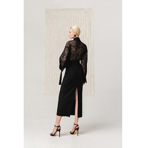 Jupes longues pour femmes très vendues, ODM ALTHEA MIDI SKIRT, en coton et dentelle, écologiques, style japonais, ensemble de jupes bio de WhiteAnt - Product Image 1