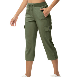 Pantalon Capri Décontracté pour Femme, Léger et Respirant, de Haute Qualité, Idéal pour l'Extérieur, avec Logo Personnalisé - Product Image 1