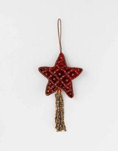 Wooden <b>Star</b> Bead Ornaments Handmade Christmas Decor Traditional Crafted Tree <b>Hanging</b> Decorations - Product Image 6
