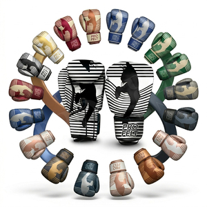 Latest Design Striped OEM ODM High Density Foam Boxing Training <b>Gloves</b> High Protection Sparring Punching Comfort Fit Anti Shock - Product Image 1
