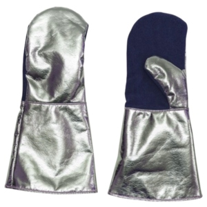 Guantes de Trabajo Resistentes de Cuero Vacuno Aluminizado con Forro Nomex de 11 oz, Resistentes al Calor para Construcción Industrial y Panadería - Product Image 5