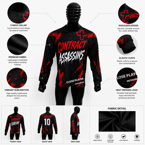 Camiseta de Paintball Personalizada de Alta Calidad con Logotipo, Transpirable, 100% Algodón, Material de Malla, Secado Rápido, Diseño Elegante, Color Personalizado, para Exteriores - Product Image 2