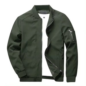 Blouson Bomber Unisexe Léger en Toile avec Fermeture Éclair Intégrale, Coupe-Vent Décontracté à Capuche Imperméable pour l'Hiver - Product Image 3