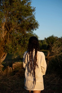 Veste légère en coton à devant ouvert, coupe décontractée, taille unique, style bohème, pièce de superposition confortable - Product Image 3