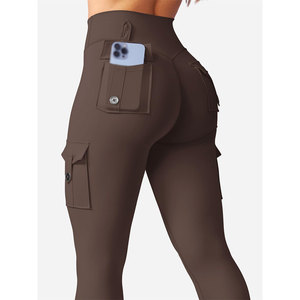 Leggings de yoga para mujer, servicio OEM, perfectos para hacer ejercicio en casa, modernos, antibacterianos, tela no transparente, pantalones de yoga ajustados. - Product Image 4