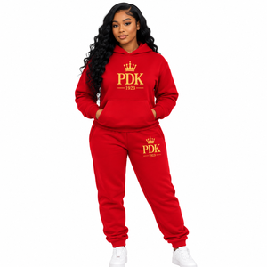 Conjunto Deportivo de Dos Piezas para Mujer PDK, Sudadera Holgada y Pantalones Deportivos, Ropa Deportiva Informal y Moderna para el Día a Día - Product Image 1