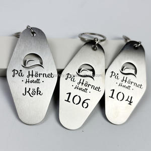 Porte-clés personnalisé en alliage de zinc, style vintage, avec numéro de chambre d'hôtel ou de motel, faible MOQ, étiquettes de chambre découpées sur mesure - Product Image 6