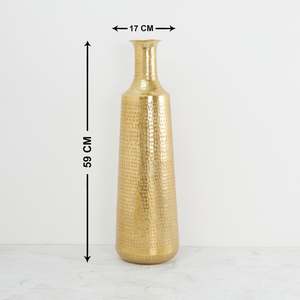 Modern <b>Rustic</b> Brass Floor Vase Tall Handmade Lightweight Flower Vase for Wedding Home Decor - Product Image 5