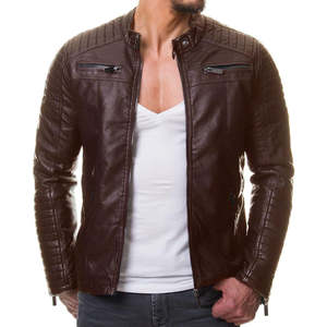 Veste en cuir sur mesure de haute qualité pour homme, avec col et design imperméable, pour l'hiver. Vestes en cuir pour homme. - Product Image 6