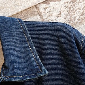 Veste longue coupe-vent en jean pour homme, printemps automne, décontractée, simple boutonnage, écologique, unie, ample, tendance, vêtement d'extérieur - Product Image 6