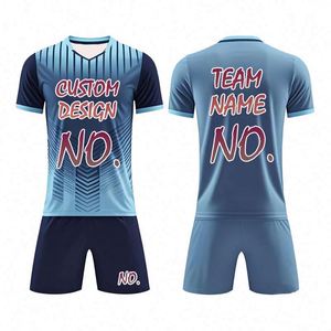 Maillot de football léger et respirant en polyester à imprimé numérique, uniforme d'équipe, maillot de football personnalisé OEM pour adulte, séchage rapide, manches courtes - Product Image 5