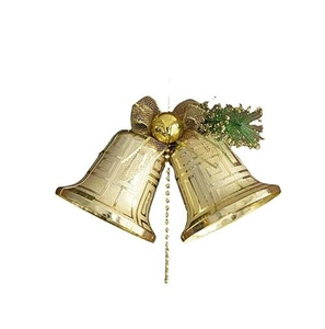 Cloche ronde artisanale en laiton massif de qualité supérieure, petite, pour décoration de Noël, à suspendre au mur, très vendue - Product Image 2