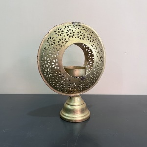 Antique Gold Metal Tealight Candle Holder <b>Decorative</b> <b>Table</b> Lamp Home <b>Decor</b> - Product Image 2