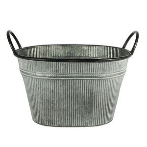 Macetas de Hierro Galvanizado de Diseño Exclusivo, Cubos para Plantas, Macetas con Asa, Decoración para el Hogar y el Jardín, Macetas Redondas - Product Image 5