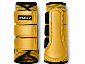 Botas de Protección para Caballos TOUGH TACK, Botas de Malla Azul para Cepillado/Botas para Tendones de Caballo/Botas de Protección para Patas de Caballo - Product Image 5