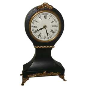 Vintage Ornate Black Gold Table <b>Clock</b> Antique Style Roman Numerals Elegant Classic Quartz Movement Artistic Craftsmanship Off - Product Image 1