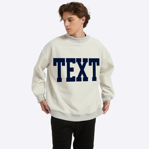 Sudadera con cuello simulado reversible vintage unisex con logotipo personalizado, fabricada en algodón, estilo oversize. - Product Image 5