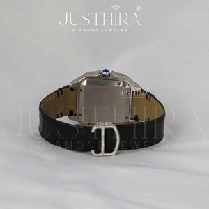 Reloj de Diamantes Moissanite al por Mayor para Hombre, Reloj de Pulsera de Lujo con Correa de Cuero, Modelo Unisex Disponible en Oferta - Product Image 3
