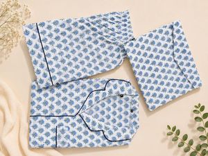 <b>Women's</b> Short Sleeve Floral Print Pajama Set Notched <b>Collar</b> Top and Pants <b>Women</b> Night Suit Floral Lounge Set Notched <b>Collar</b> - Product Image 2
