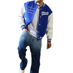 Men'<b>s</b> Lightweight Varsity <b>Jacket</b> Snap Front <b>Jacket</b> for Travel and Casual Wear - Product Image 5