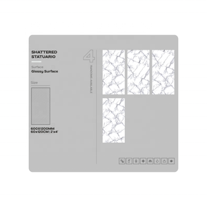 Carrelage en marbre poli blanc Statuario de haute qualité 600x1200, surface lisse, carrelage de sol en porcelaine de luxe - Product Image 2