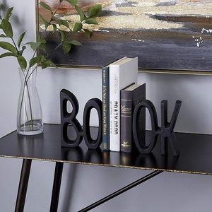 Premium Matte Black Metal <b>Bookends</b> for Heavy Books Home Office Library Bookshelf Organization Non Slip Durable Decorative - Product Image 6
